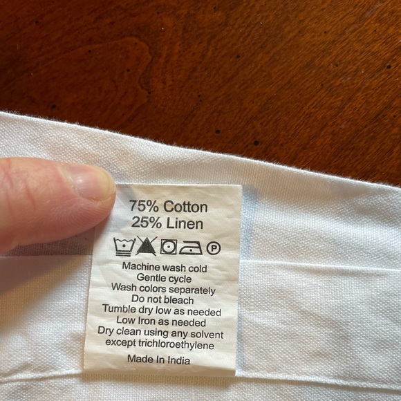 Solino Home Cotton Linen Table Runner – 14 x 108 Inch, White Table Runner - Picture 13 of 14